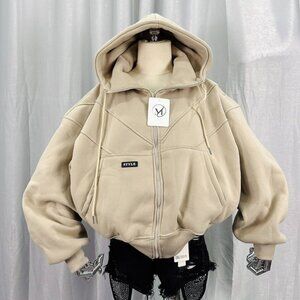 Cozy Oversized Zip Up Hoodie Jacket